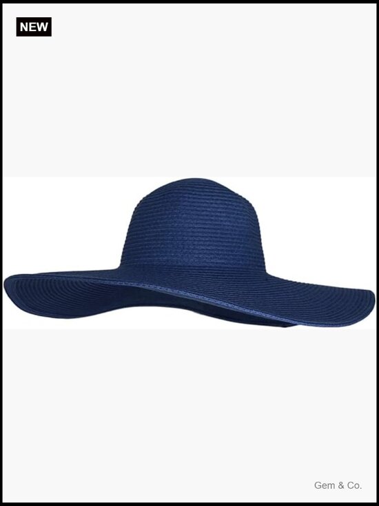 Wide Brim Floppy Sun Hat UPF 50 Adjustable Straw main image 3